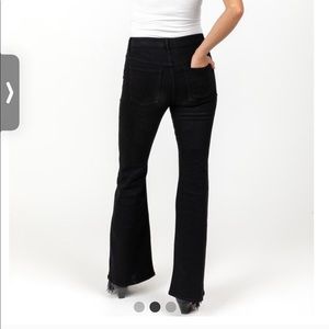 Flared mid-rise jeans